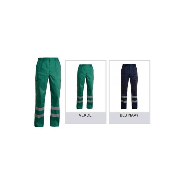 Pantalone VISUAL multitasche con rifrangenti nelle caviglie