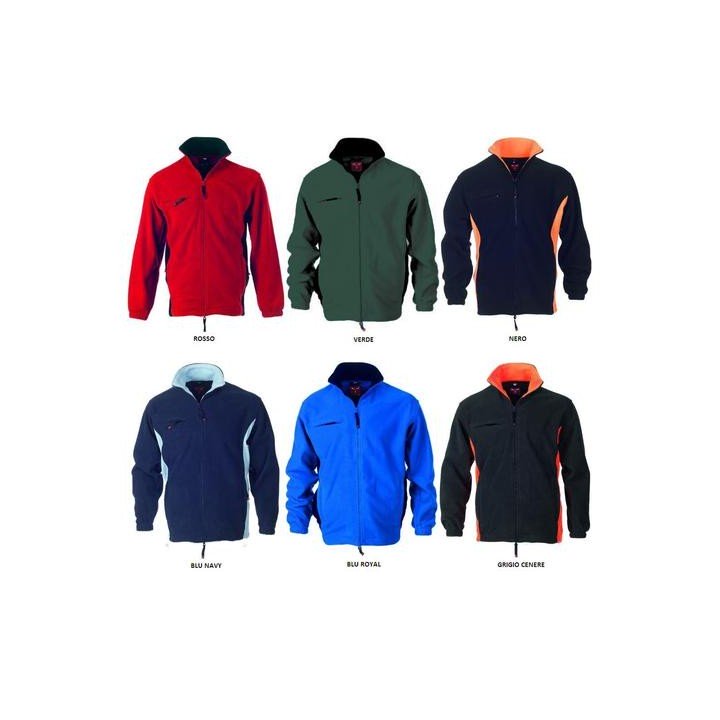 Pile ASPEN antipilling 280 gr/mq fullzip bicolore