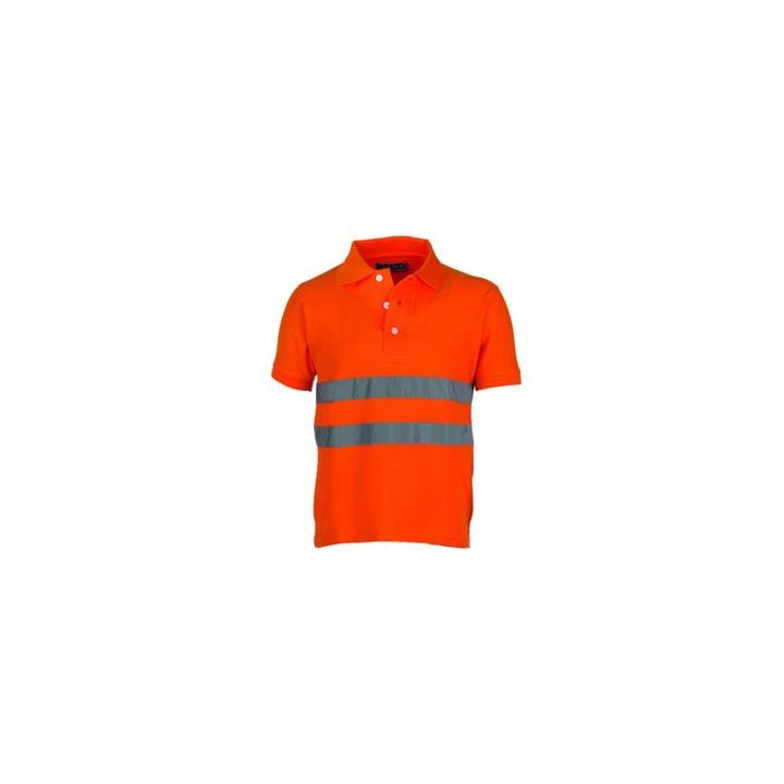 Polo FLASH uomo a manica corta con bande riflettenti in CAT.1