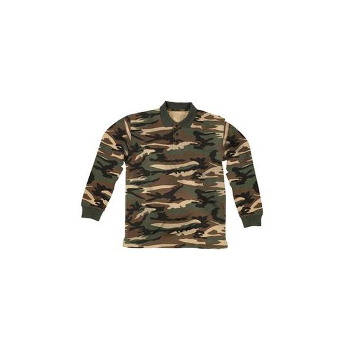 Polo piquet manica lunga 100% cotone