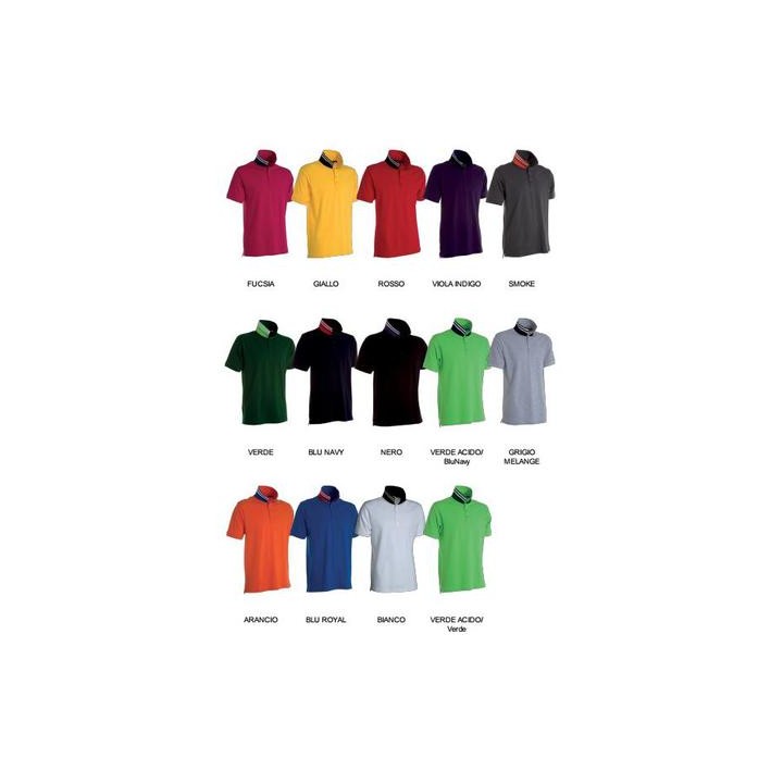 Polo REVERSE uomo manica corta a tre bottoni in tinta ad effetto perlato