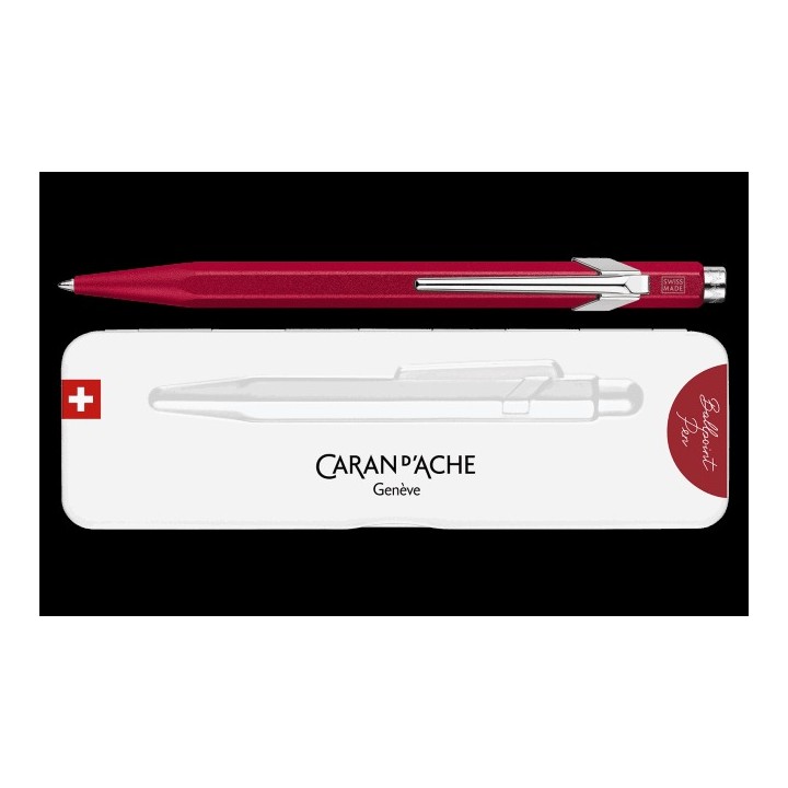 Stylo bille 849™ Colormat-X Rouge avec étui slimpack