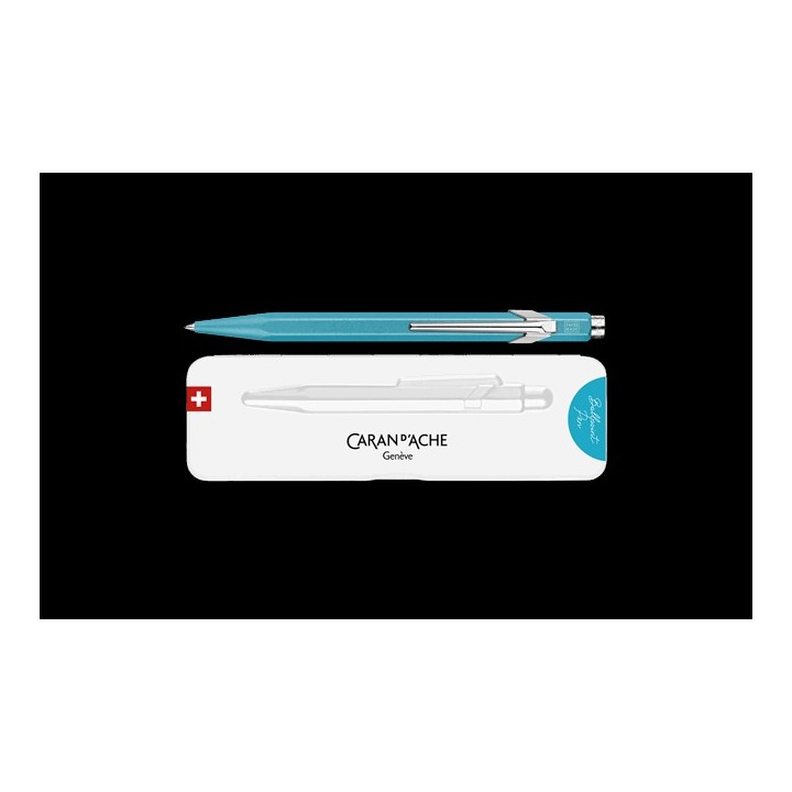 Stylo bille 849™ Colormat-X Turquoise avec étui slimpack