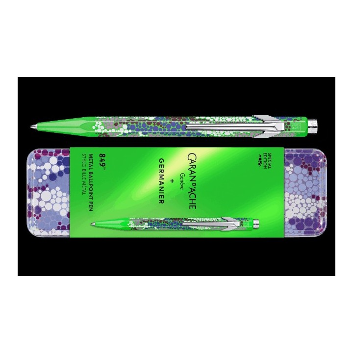 Stylo bille 849™ Germanier Vert fluo avec étui métal