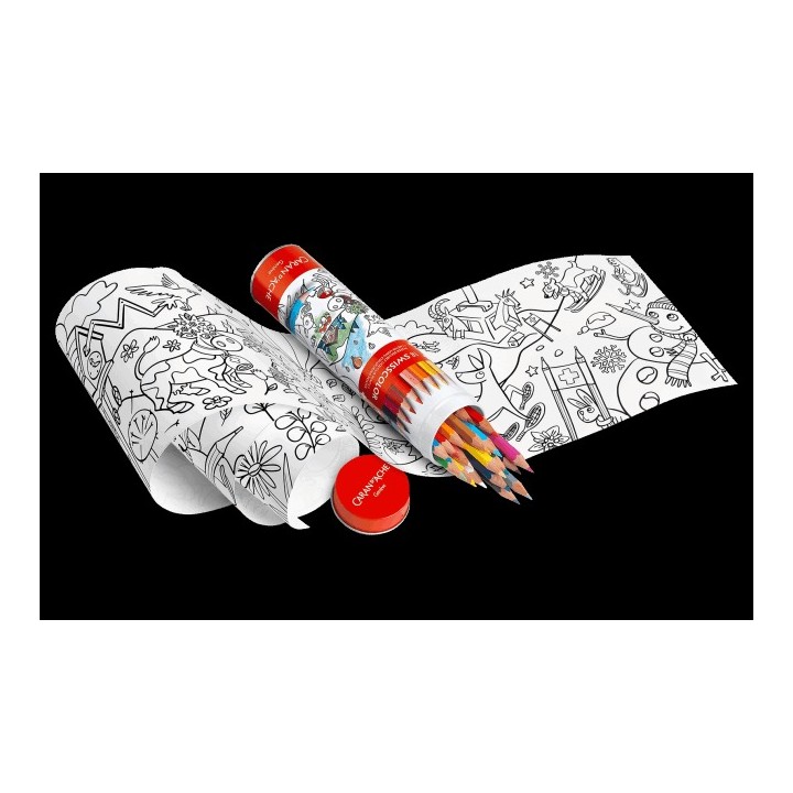 Swisscolor, tube 18 crayons aquarellables e poster