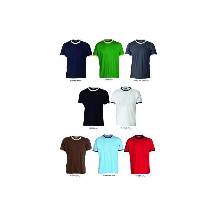 T-Shirt CONTRAST 100% cotone e girocollo e manica ion contrasto