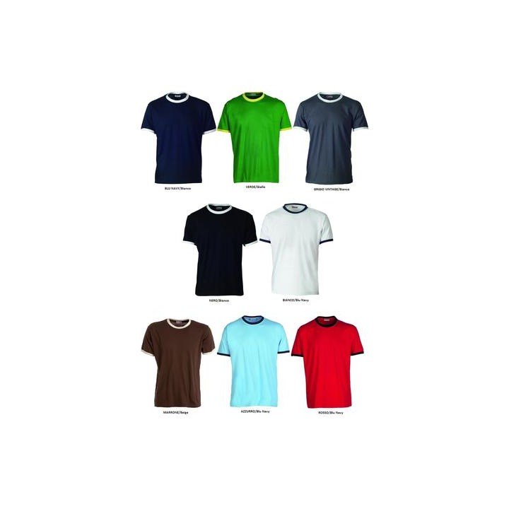 T-Shirt CONTRAST 100% cotone e girocollo e manica ion contrasto