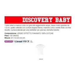 T-Shirt DISCOVERY BABY infant a manica corta con girocollo leggermente ampio