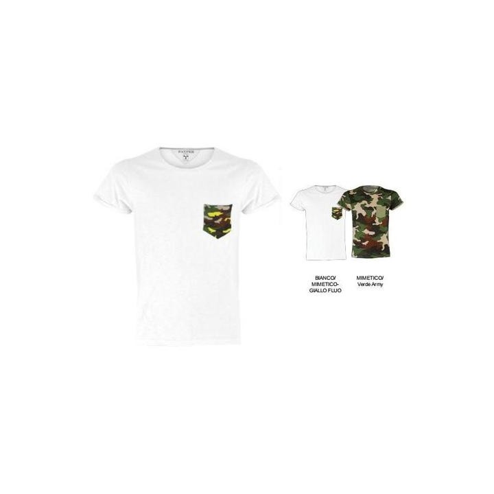 T-Shirt DISCOVERY POCKET in 100% cotone pettinato Slubby jersey effetto fiammato