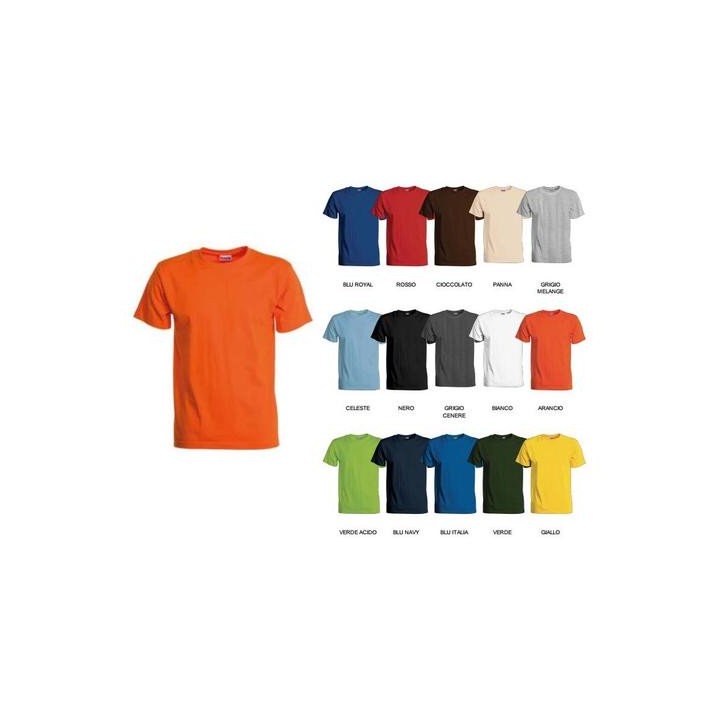 T-Shirt SILVER 100% cotone Alta Qualità manica corta 150 gr/mq