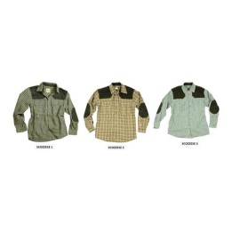 Camicia Corvus flanella a disegno scozzese con rinforzi velluto spalle e gomiti