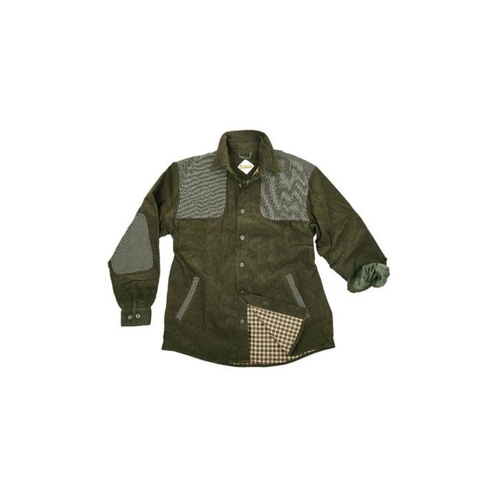 Camicia in velluto foderata in flanella di cotone rinforzi in Kevlar