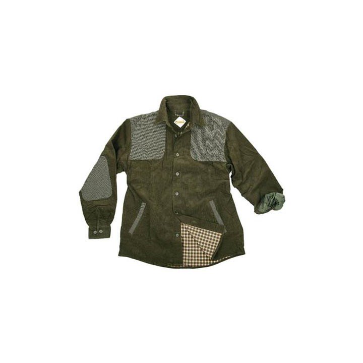 Camicia in velluto foderata in flanella di cotone rinforzi in Kevlar