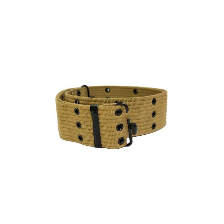 Cinturone in cotone regolabile con gancio in metallo Coyote