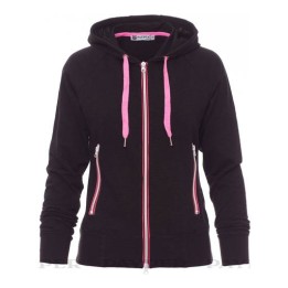Felpa FREESTYLE LADY sfiancata da donna, zip intera in nylon a contrasto