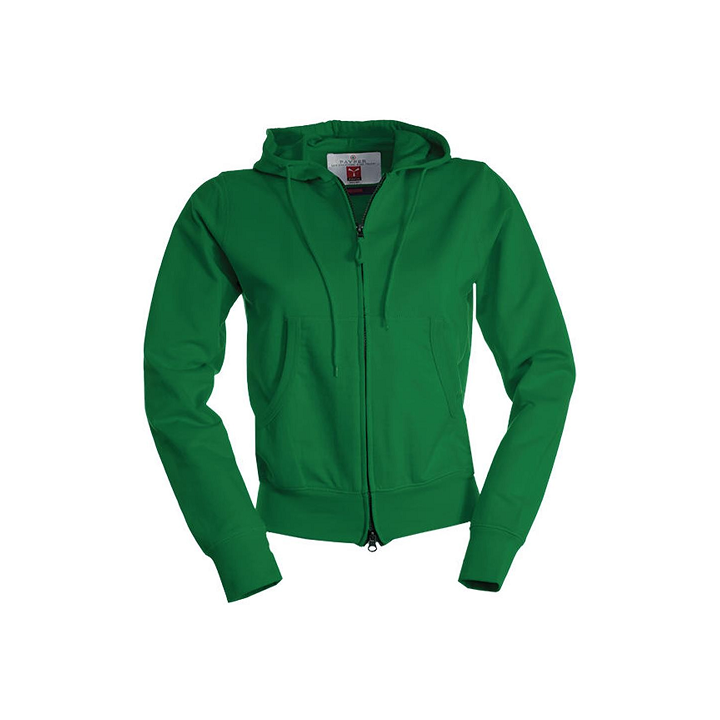 Felpa HAWAII LADY sfiancata da donna, zip intera SBS coperta con doppio cursore in metallo