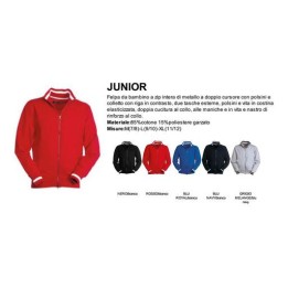 Felpa JUNIOR Full Zip da bambino 280 gr\mq