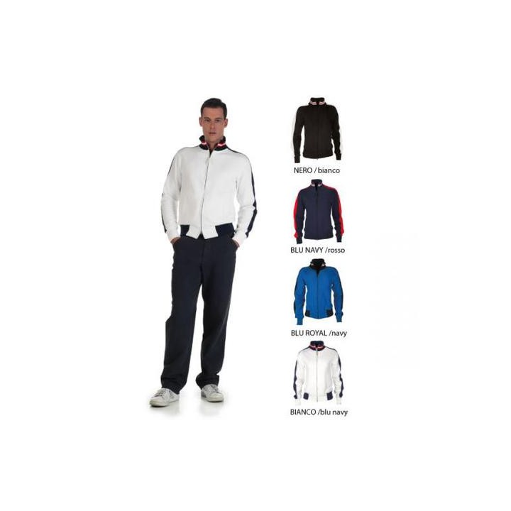 Felpa YACHT Full Zip bicolore