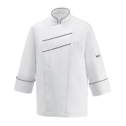 Giacca unisex Line - 60% Polyester – 40% Cotton - Bordeaux Piping