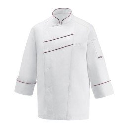 Giacca unisex Line - 60% Polyester – 40% Cotton - Bordeaux Piping