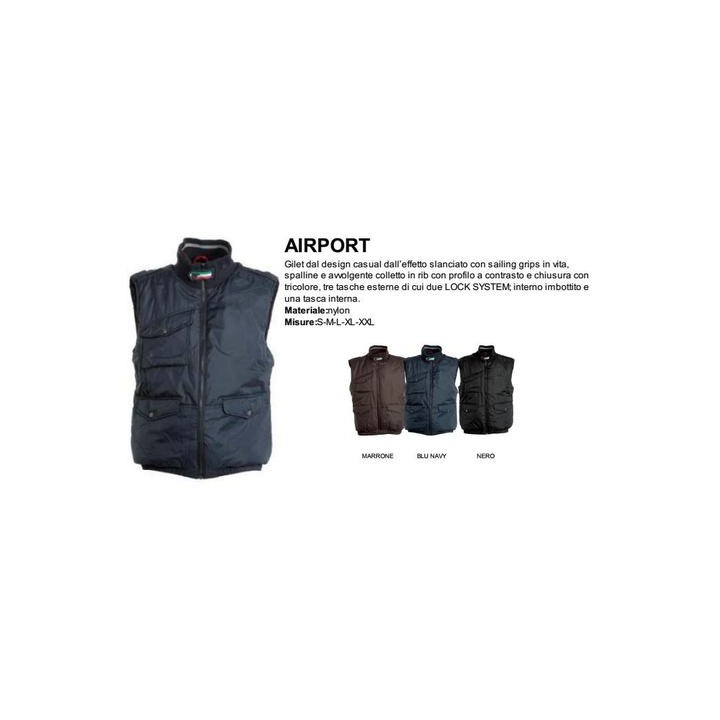 Gilet AIRPORT in Nylon imbottito con chiusura a tricolore
