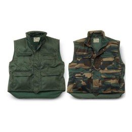 Gilet in cotone imbottito con carniere