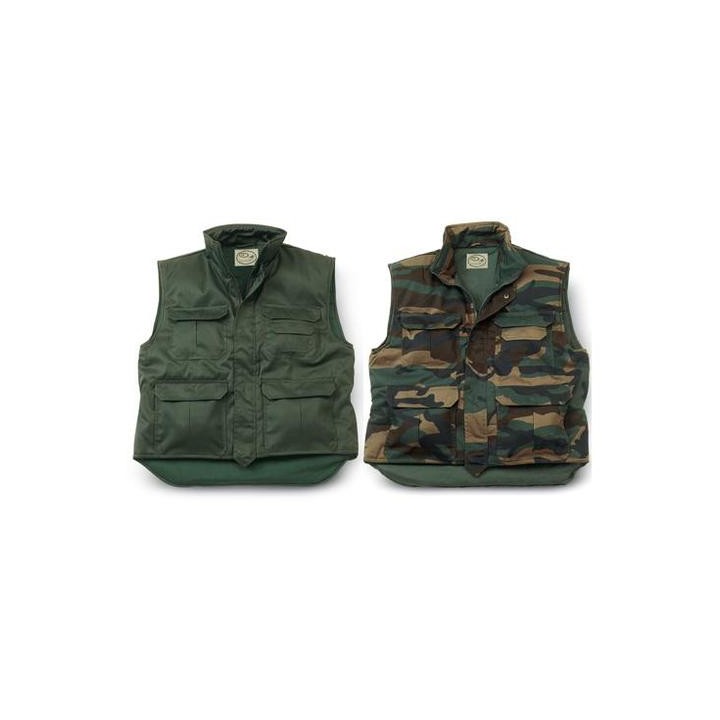 Gilet in cotone imbottito con carniere