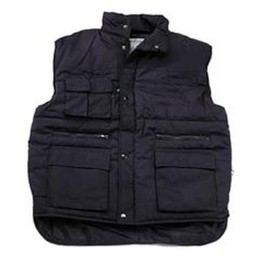 Gilet multitasche in cotone imbottito pesante e traspirante