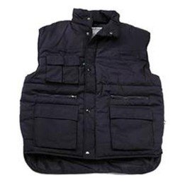 Gilet multitasche in cotone imbottito pesante e traspirante