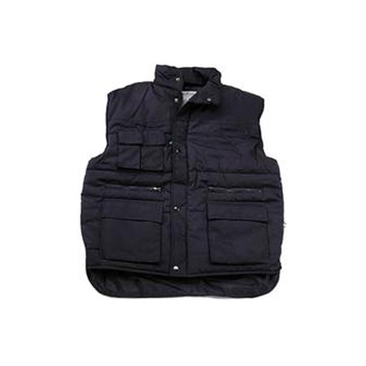 Gilet multitasche in cotone imbottito pesante e traspirante