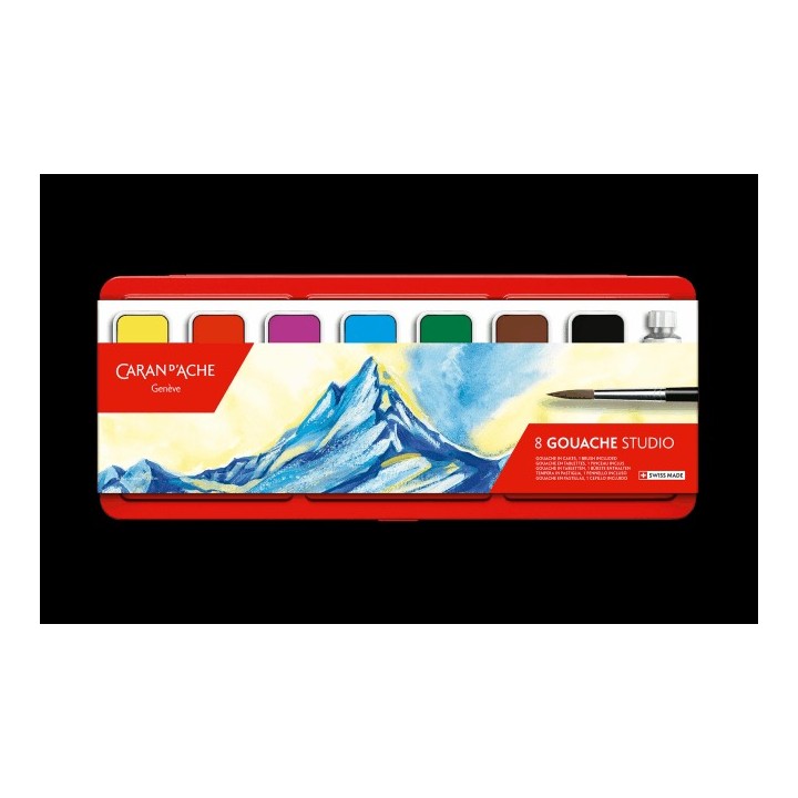 Gouache Studio, boîte métal à 8 couleurs