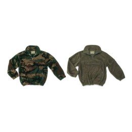 Maglione in pile con tasca marsupio al petto