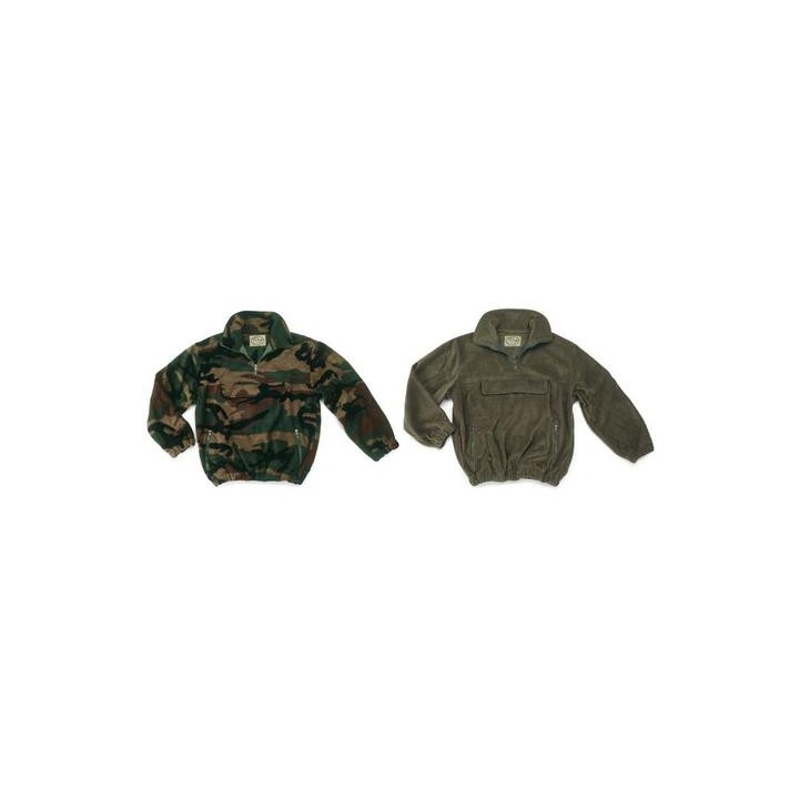Maglione in pile con tasca marsupio al petto