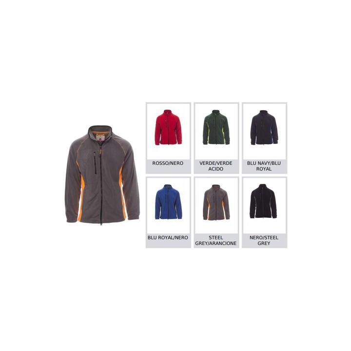 Micropile ASPEN PLUS bicolore uomo, zip intera 8mm in plastica nera