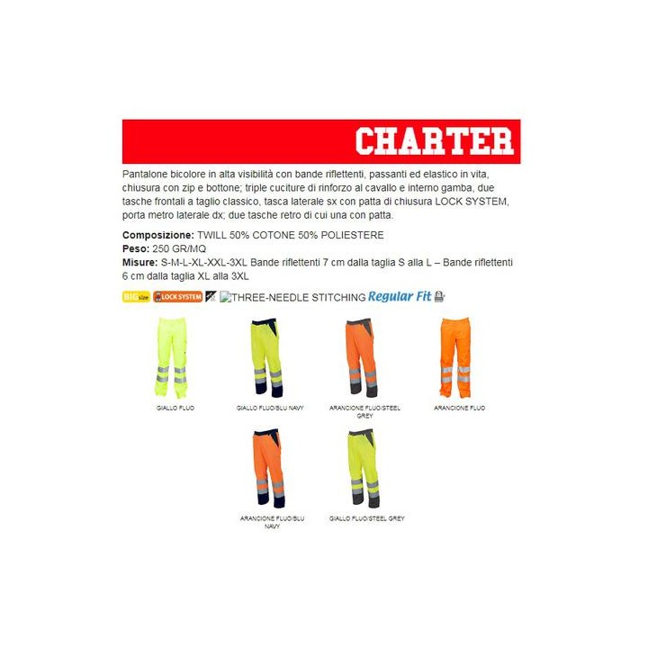 Pantalone CHARTER uomo alta visibilità multistagione