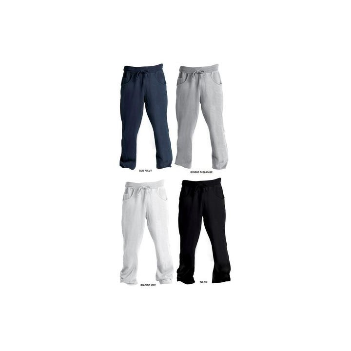 Pantalone FITNESS donna in felpa con tasche 100% cotone