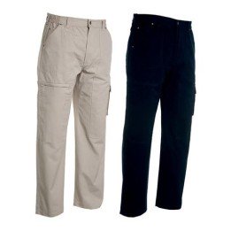 Pantalone FLECCER multitasche in 100% cotone canvas